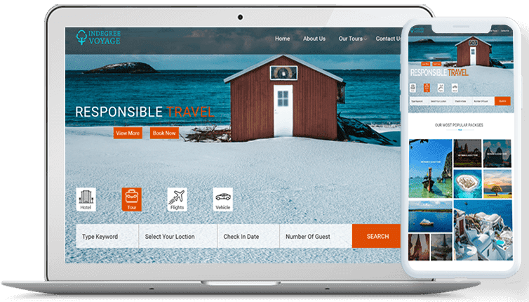 Indegree Voyage — Travel Booking developed by Lets Make Brand