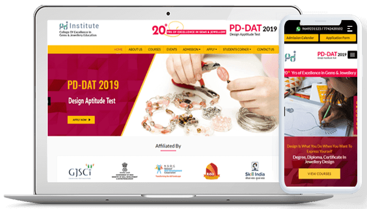 PD Institute — Education Website developed by Lets Make Brand